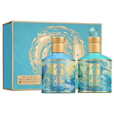 舍得酒江河万象新52度375ml*2瓶礼盒装浓香型白酒