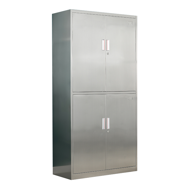 阿拉贡不锈钢文件柜档案柜资料柜储物柜器械柜仪器柜201全不锈钢通双节柜