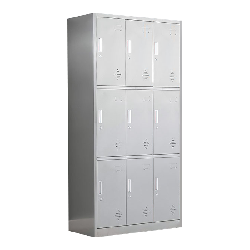 阿拉贡不锈钢更衣柜员工衣柜储物柜更衣室储物柜304九门储物柜(不带板)