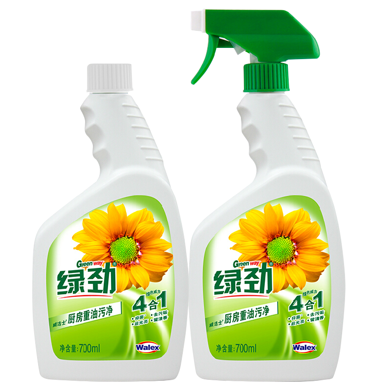 威露士(Walch)绿劲厨房去重油剂700ML+700ML组合