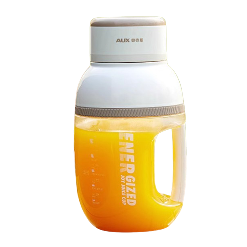 奥克斯(AUX)榨汁机小型便携式榨汁杯家用多功能果汁杯电动炸汁水果机_白色 升级款10叶刀头