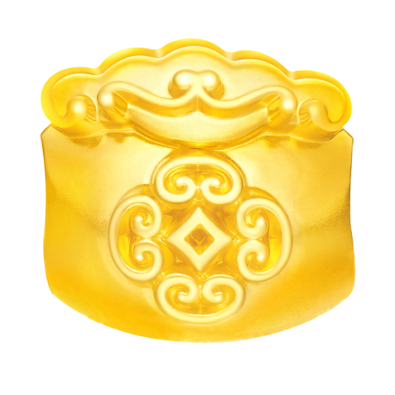 周大福福袋 足金定价黄金转运珠 R29827 