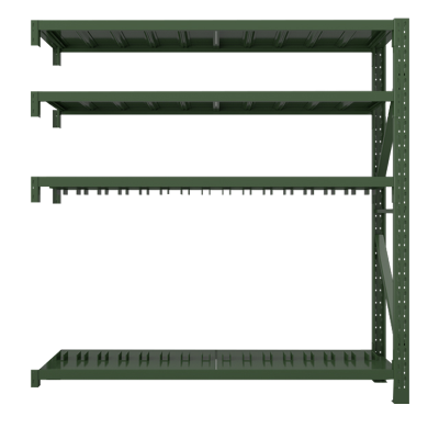 阿拉贡消防铁锹镐农具摆放架安保装备器材存放架绿色货架大盾牌架中型-副架
