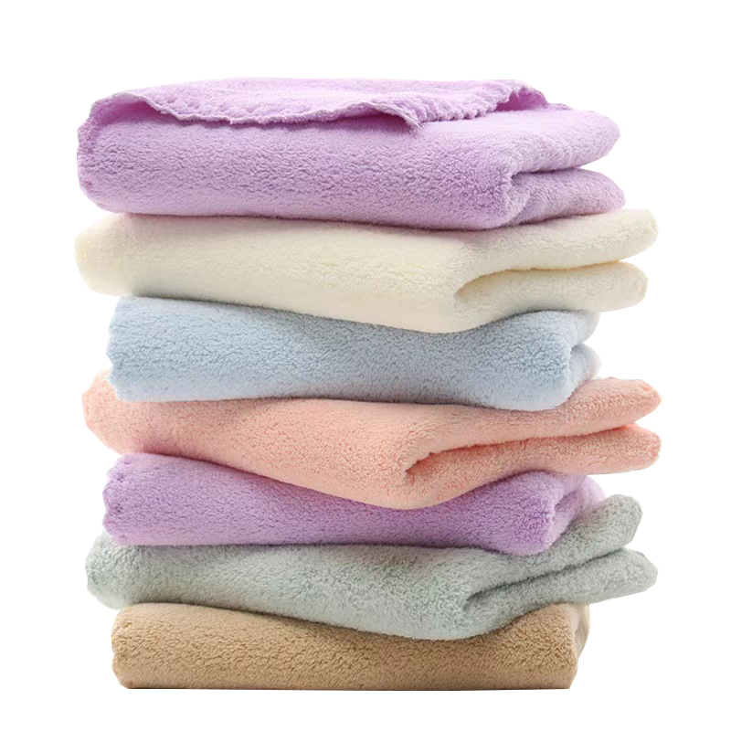 名都丽人 MDLR-MJ16 75g 简约切边珊瑚绒毛巾 (计价单位:条) 高效吸水 干爽透气 柔软亲肤