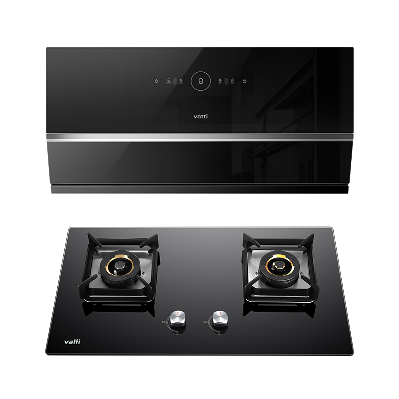 华帝超薄小魔盒C14+90B烟灶套装 超薄近吸家用侧吸变频大吸力 5.2kW大火力燃气灶具烟灶套装25风量自动清洗