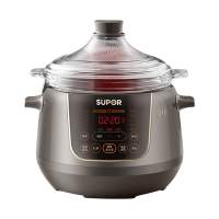 苏泊尔(SUPOR)电炖锅电炖盅远红外加热煲汤锅炖汤锅煮粥锅3.5L/升耐高温晶焱玻璃透明可视内胆 DG35YC18