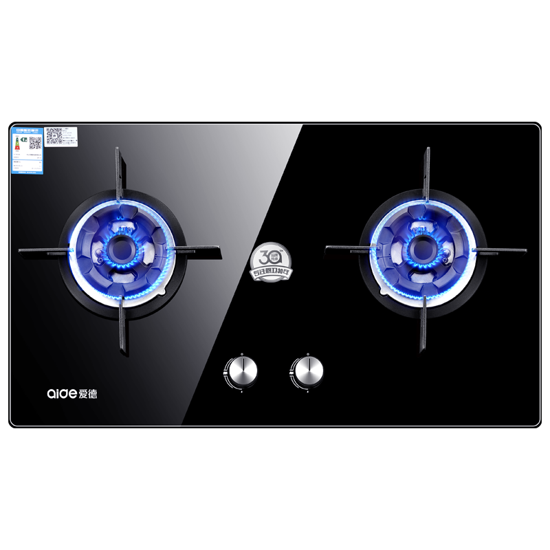 爱德(aide)煤气灶双灶双眼灶家用双眼灶炉具 台式双灶嵌入式燃气灶打火灶炉灶 天然气灶 QD26B自行安装