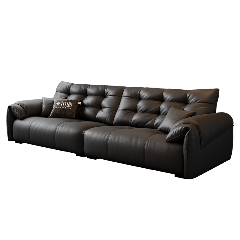 苏宁官方真皮头层牛皮双扶手单人位-许愿