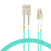 博扬 万兆光纤跳线LC-SC 10米 OM3多模双芯尾纤(50/125 2.0)阻燃LSZH环保网线BY-W10152M