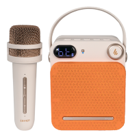 EDIFIER/漫步者PP203家用蓝牙音箱无线k歌音响话筒麦克风户外唱歌小型便携ktv 云岩白