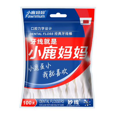 小鹿妈妈(FAWN MUM)经典力学牙线棒4袋400支