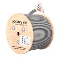 博扬BY-HYV100*2*0.4室内100对非屏蔽大对数10米电话通信线缆Cat3无氧铜0.4线径26AWG灰色