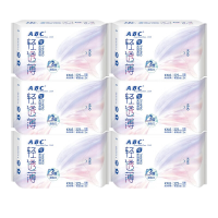 ABC卫生巾甜睡夜用加长轻透薄棉柔323mm*3片*6包(18片)K34
