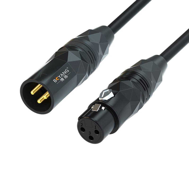 博扬 卡侬音频线公对母 K歌直播麦克风话筒线 调音台音响箱功放摄影机卡农平衡线3米 BY-XLR-JK-3M