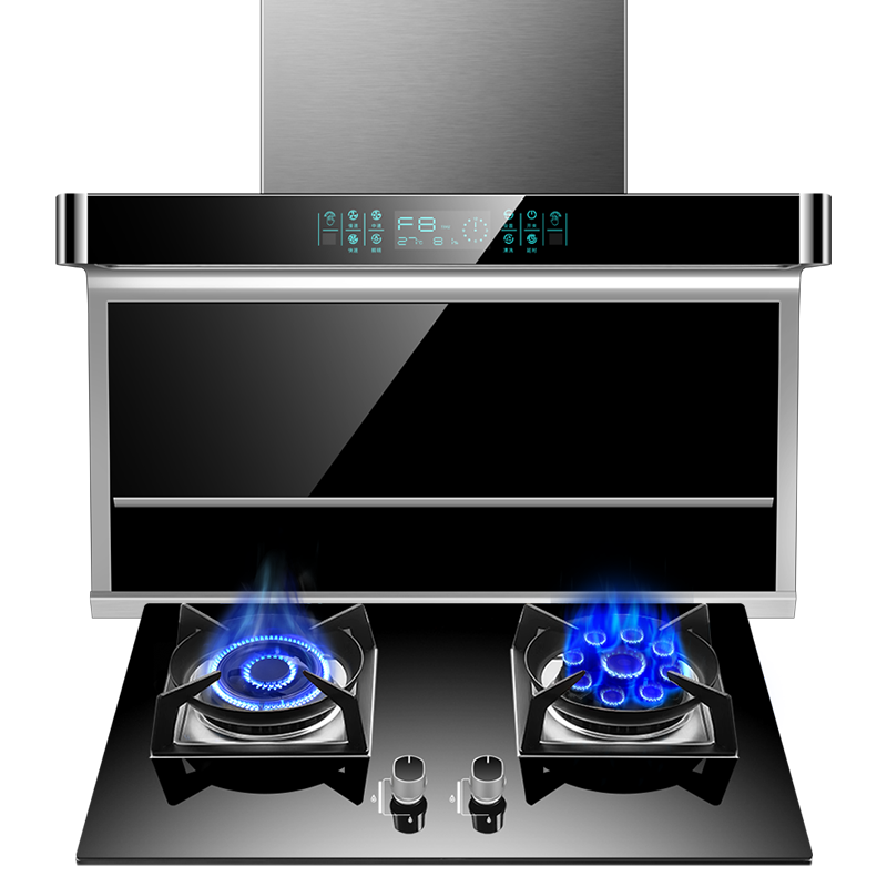 欢呼好太太32立方抽油烟机燃气灶套装顶侧双吸烟灶套装烟机灶具两件套家用厨电液化气 B11+A199-2