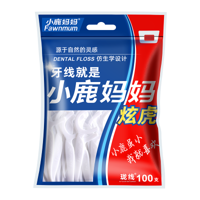 小鹿妈妈(FAWN MUM)炫虎牙线棒1袋100支