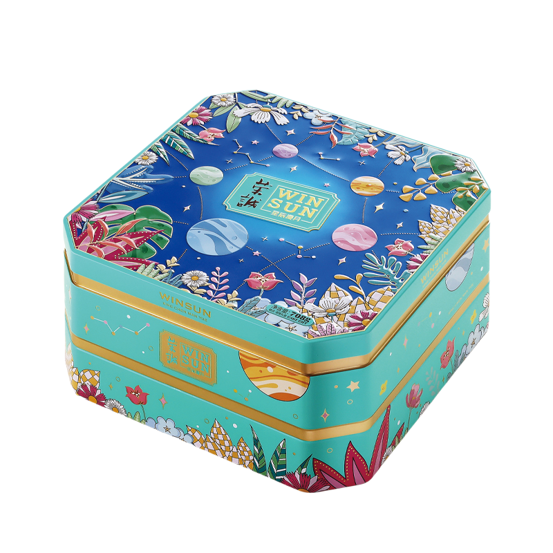 荣诚星辰漫月广式月饼糕点礼盒708g蛋黄鸡蛋卷中秋送礼