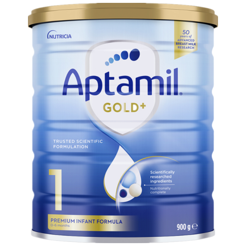 26年效期/Aptamil澳洲爱他美金装奶粉1段900g/罐装 0-6个月宝宝牛奶粉进口婴幼儿一段奶粉新西兰 新旧随机