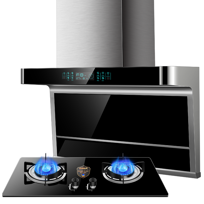 欢呼好太太32立方大吸力7字型抽油烟机燃气灶套装烟灶套餐家用厨房厨电两件套 液化气B11+X01