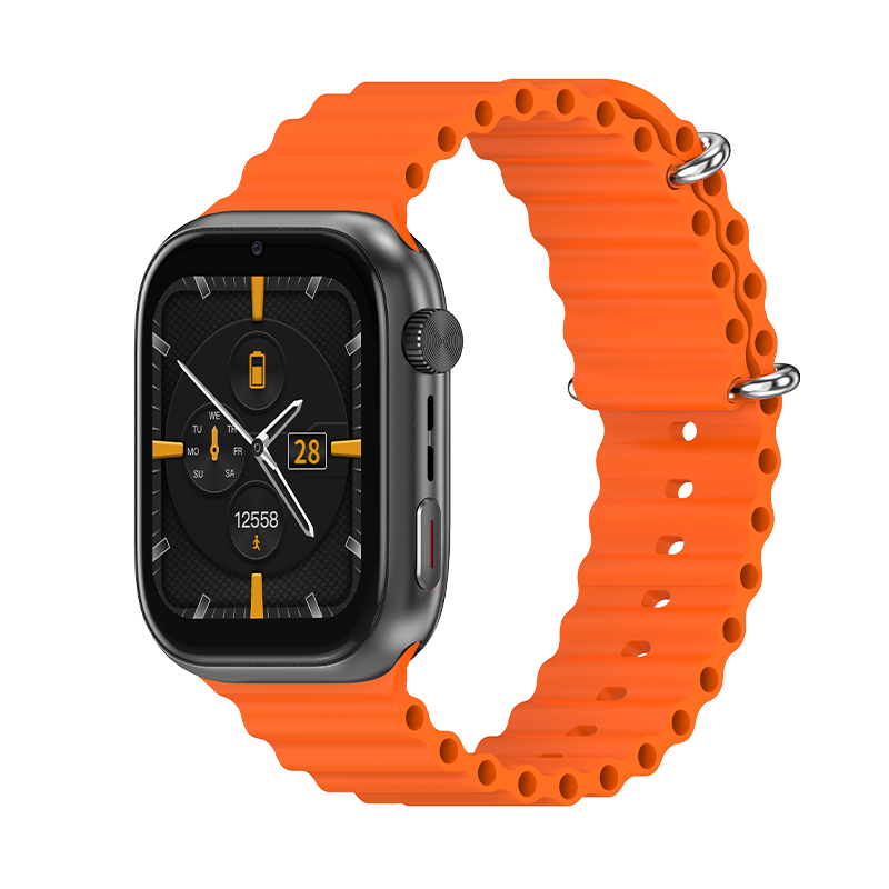 创维儿童智能电话手表T9青春版全网通运动模式视频通话语音微聊定位防水拍照机器人 橙色表带