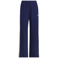Adidas阿迪达斯三叶草蓝色女裤针织三条纹阔腿裤直筒长裤 JX2805