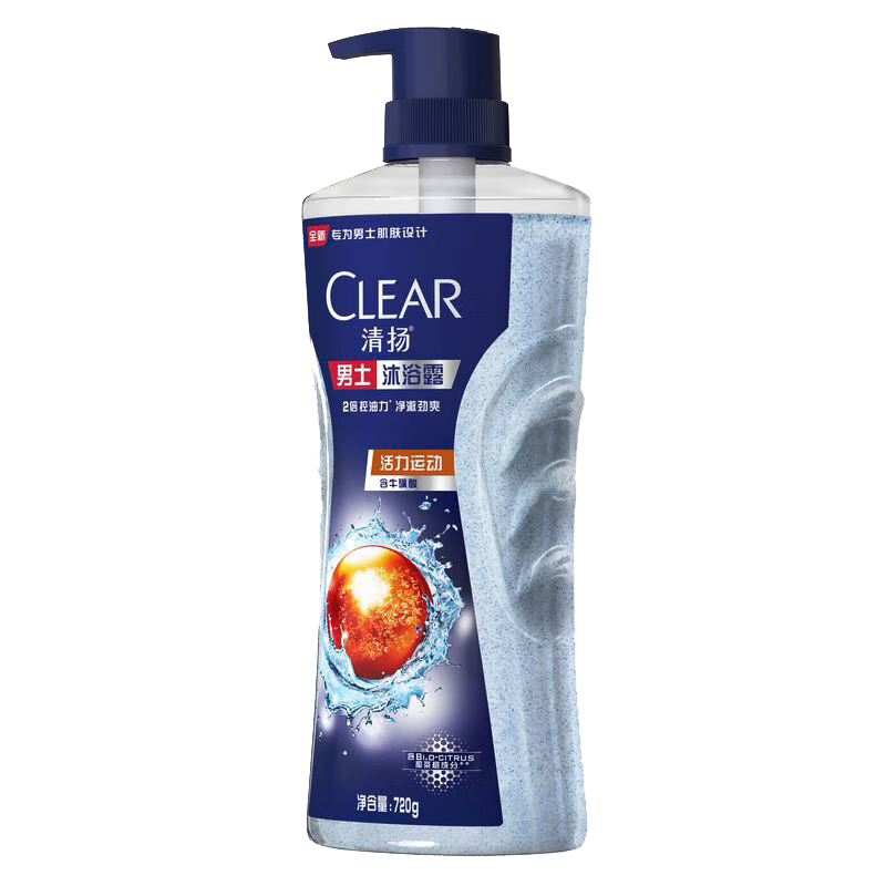 清扬男士平衡控油沐浴露 活力运动 720g