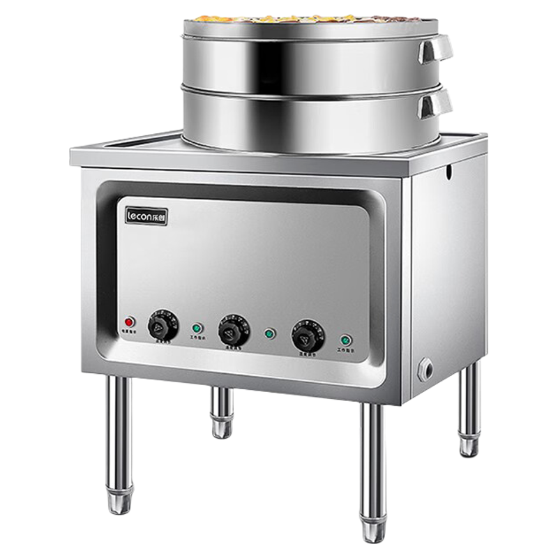 乐创(lecon)商用蒸包炉电热节能蒸包机用电摆摊保温蒸汽炉电热款 单孔 防干烧 LC-ZBL01