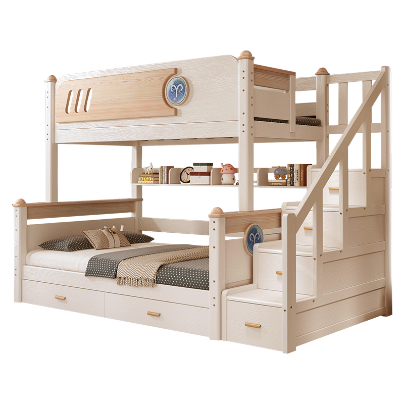 欧梵森 上下床儿童床上下铺女孩公主床子母床上下床现代简约男孩高低床北欧卡通家具母子床上下铺床双人床卧室家具