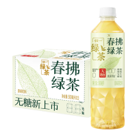 统一绿茶春拂绿茶真茶萃取0脂无糖微发酵茶饮料500ml*15瓶整箱装