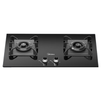 美的(Midea)燃气灶煤气灶台嵌式双眼灶六角锅支架 5.0kw炉具双灶-可调节开孔Q70A聚能旋火天然气