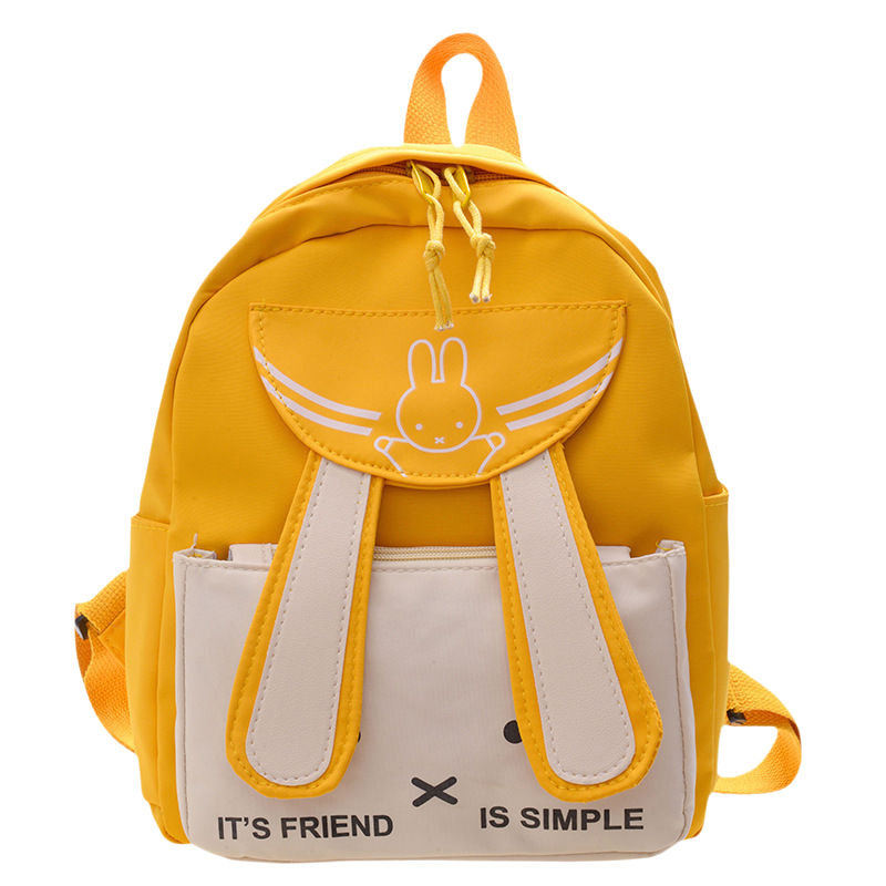 新款儿童书包兔耳朵双肩背包印字男女童双肩包