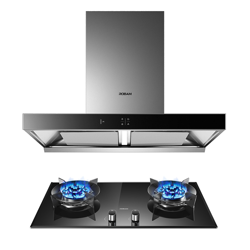 老板(ROBAM)厨房三件套22m³ 欧式油烟机5.0kW灶具50L蒸烤炸一体机套餐60X2S+57B0X+CQ976X