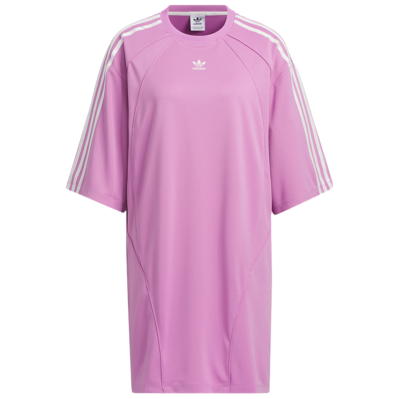 阿迪达斯三叶草2024秋季新款女生连衣裙半袖运动休闲宽松 JD5774