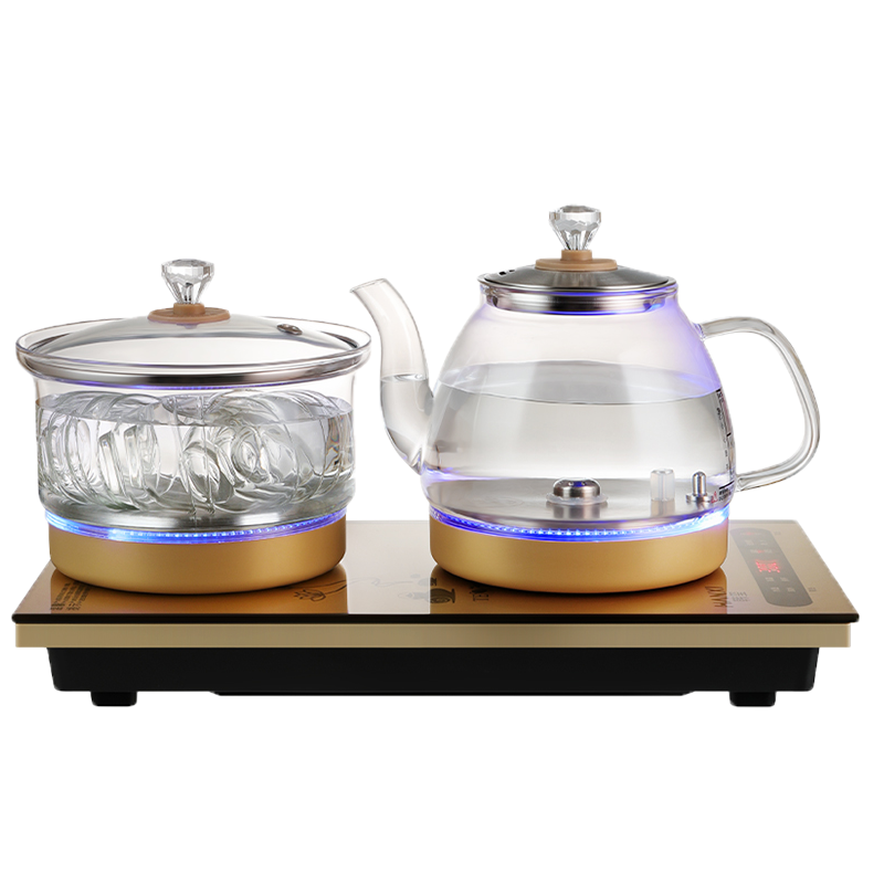全自动底部上水电热烧水壶泡茶桌专用嵌入式茶台一体机电磁煮茶炉 消毒款