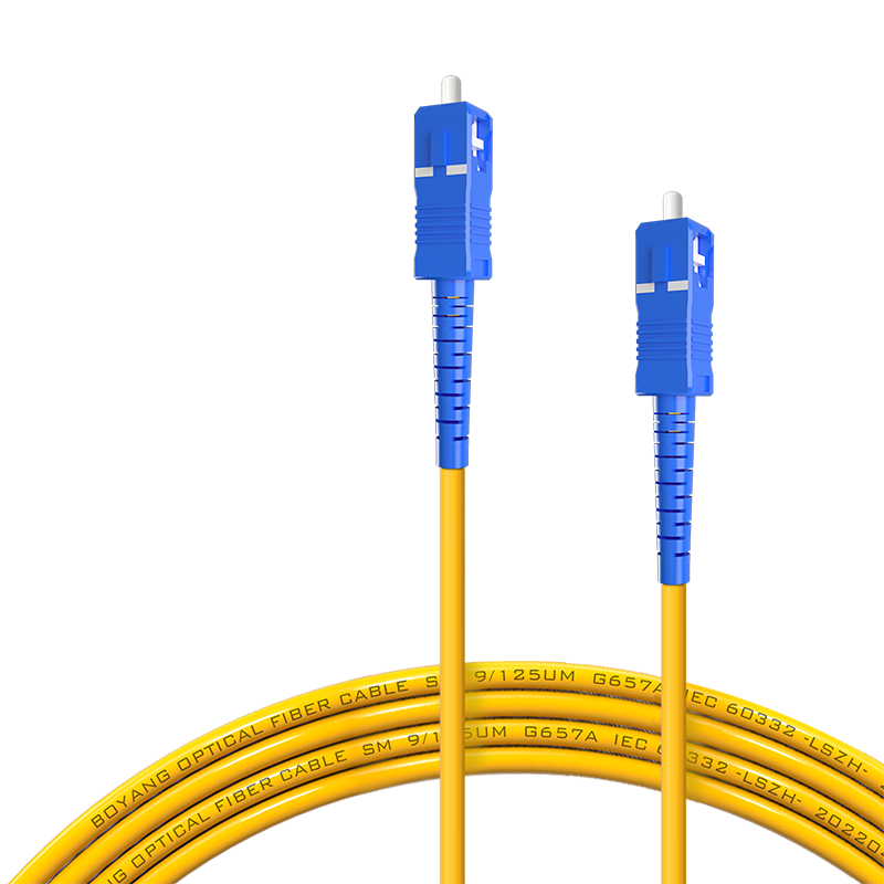 博扬 电信级光纤跳线sc-sc 30米 单模单芯 阻燃低烟无卤环保网线光纤线 收发器尾纤BY-30111SM