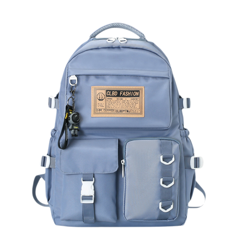 韩版时尚原宿风双肩包2024新款轻便简约休闲学生书包旅行通勤背包