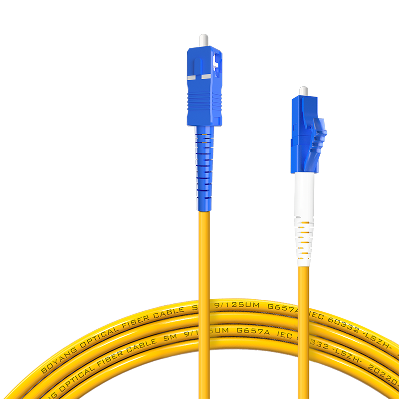 博扬 电信级光纤跳线lc-sc 25米 单模单芯 低烟无卤环保网线光纤线 收发器尾纤BY-25151SM