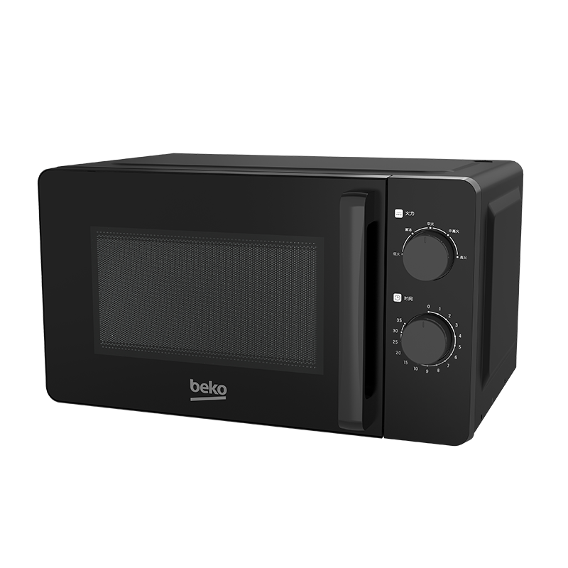 倍科微波炉BM20M-W6 20升 大平板底盘 易清洁内胆 旋钮操控 精准控温 五档火力