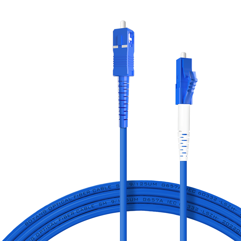 博扬 BY-K3151S 电信级铠装光纤跳线sc-lc 3米 单模单芯 抗拉压防鼠咬低烟无卤环保网线光纤线