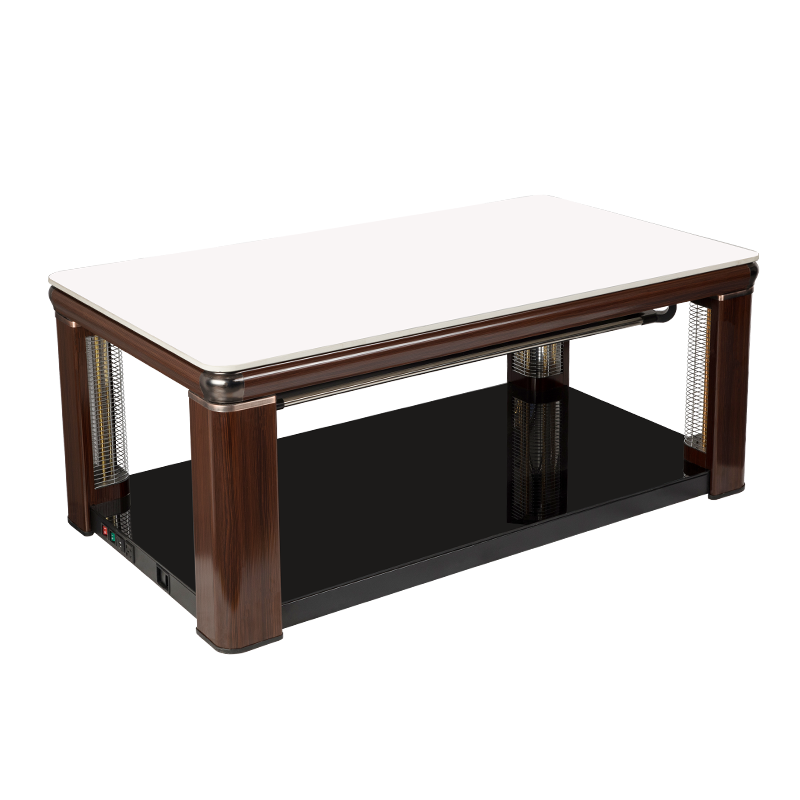 火焰山茶几电暖炉升降餐桌两用电暖炉家用长方形取暖茶几