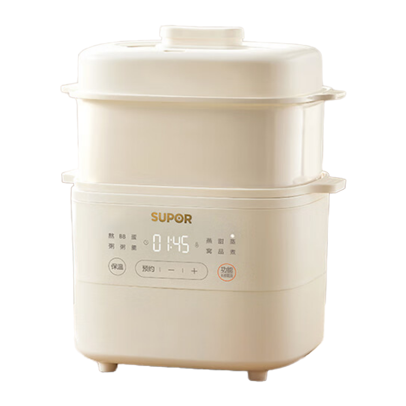 苏泊尔(SUPOR)电炖锅煲汤锅1.2L/升精巧容量上蒸下炖 燕窝煮粥隔水炖锅婴儿辅食宝宝迷你电炖盅DZ12FC868A