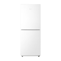美的(Midea)白色双开门两门小户型家用电冰箱租房宿舍低音节能低噪可冷藏冷冻速冻小巧不占地MR-189E