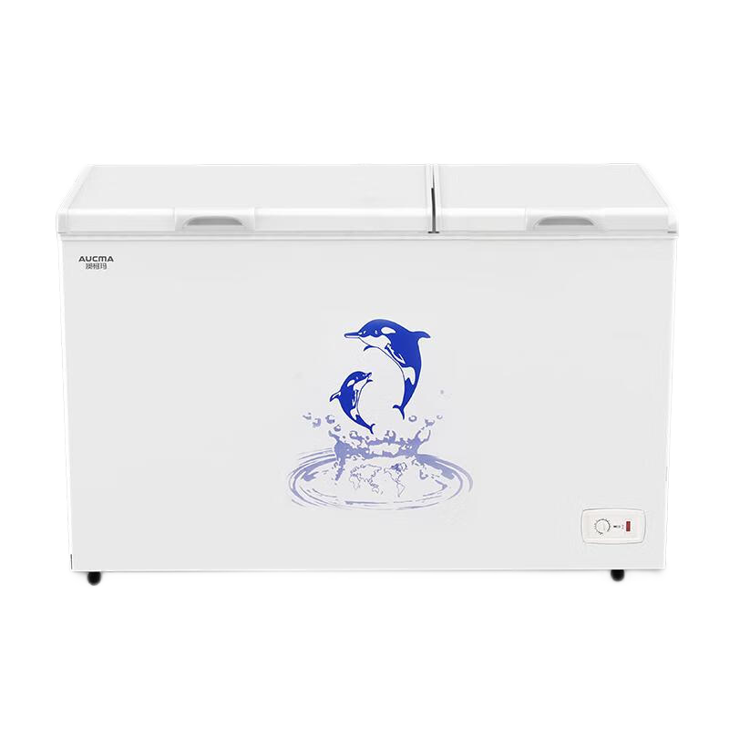澳柯玛(AUCMA)BCD-211CNE211升 家用商用冰柜 双箱双温冷柜顶开门 冷藏冷冻卧式冰箱 冷藏全铜管