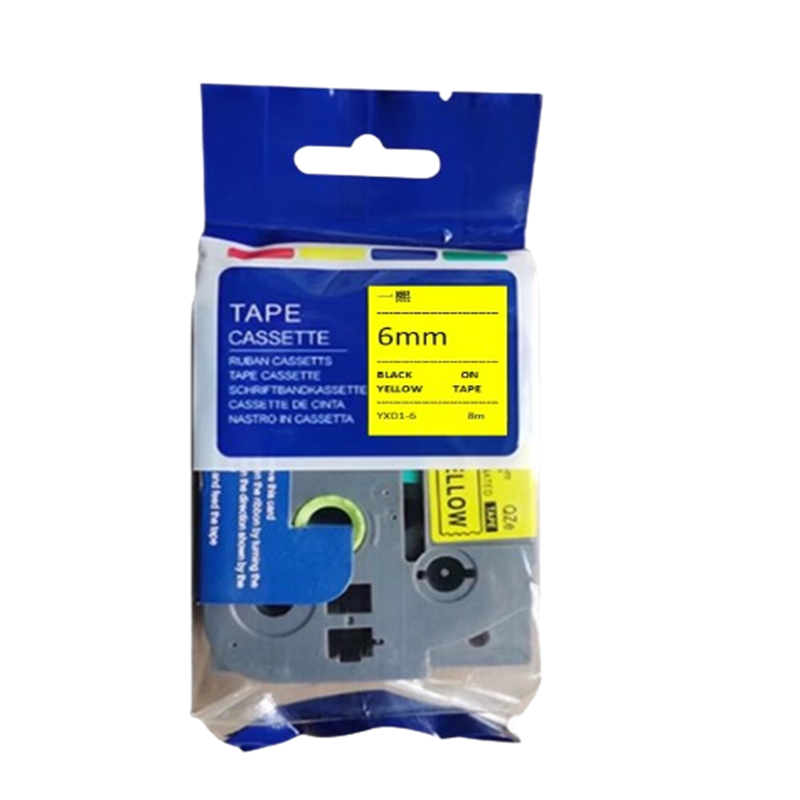 一熙 YXD1 6mm*8m标签机色带 (计价单位:盒) 黄底黑字 黑色