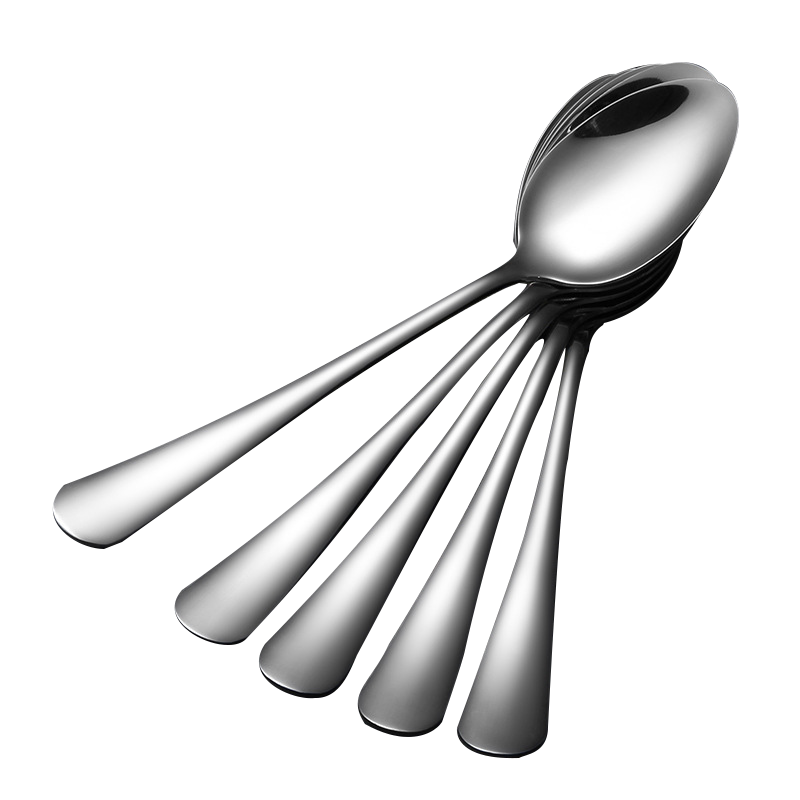 瓦图 304不锈钢尖勺 勺子 汤勺 调羹 18.5*3.8cm 5个装