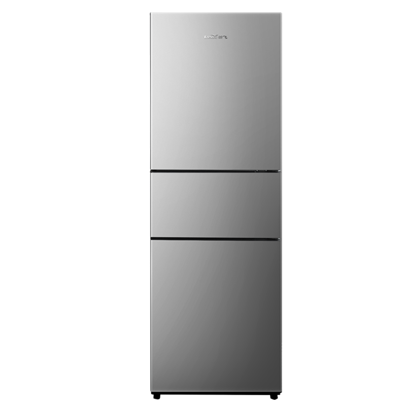 新飞208升风冷无霜家用冰箱低噪音节能省电冰箱三门三温冰箱208升风冷无霜BCD-208WK3CT远峰灰
