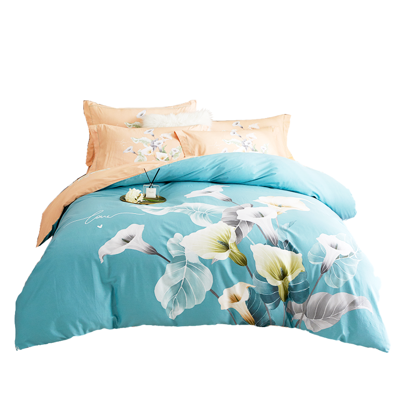 伊伊爱 时尚纯棉加密印花四件套