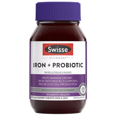 澳洲Swisse益生菌铁片30片 澳洲原装进口 三重补铁元气满满 香港/保税随机发