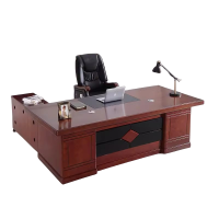 迅迈 2.2米老板桌不含椅800*2200*750mm 总裁桌 简约现代老板办公桌 大班台 主管桌