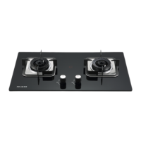 老板名气(MQ)JZ(T)-A6312B嵌入式燃气灶4.6kW大火力钢化玻璃面板双眼灶熄火保护单灶(天然气)